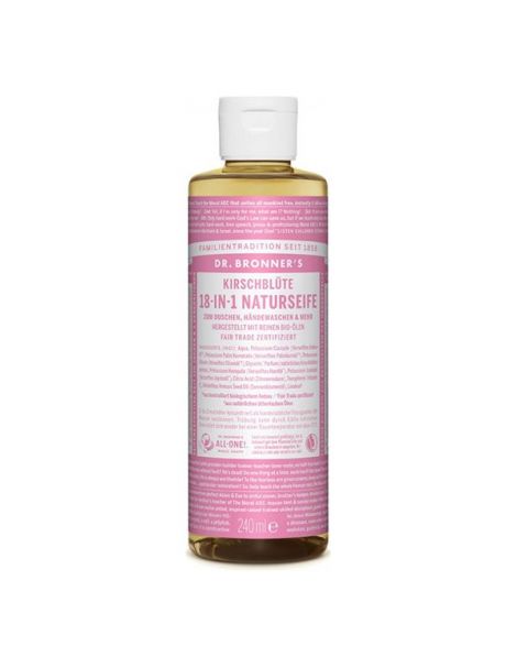 Jabón de Castilla Líquido Flor de Cerezo Dr. Bronner´s - 236 ml.