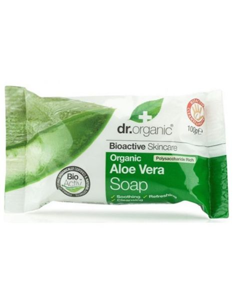 Jabón en Pastilla con Aloe Vera Dr. Organic - 100 gramos