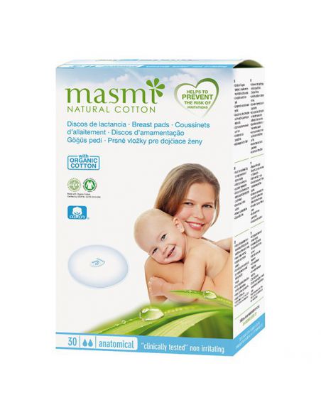 Discos de Lactancia de Algodón Masmi - 30 unidades
