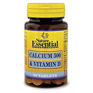 Calcio 500 + Vitamina D Nature Essential - 50 comprimidos