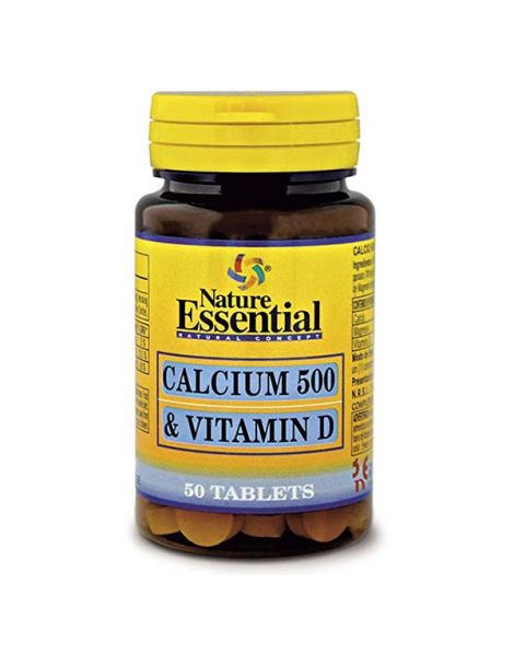 Calcio 500 + Vitamina D Nature Essential - 50 comprimidos