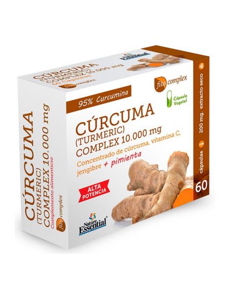 Cúrcuma + Jengibre + Pimienta Nature Essential - 60 cápsulas