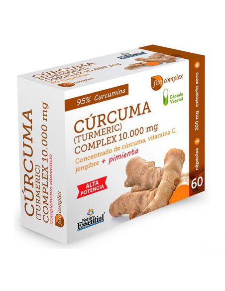 Cúrcuma + Jengibre + Pimienta Nature Essential - 60 cápsulas