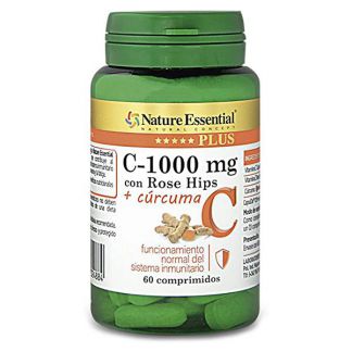 Vitamina C + Rose Hips + Cúrcuma Nature Essential - 60 comprimidos
