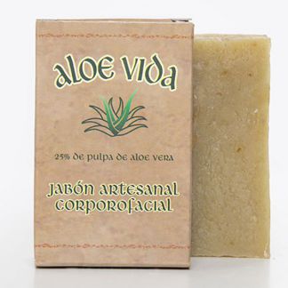 Jabón Artesanal Corpofacial de Aloe Vera Aloe Vida - 100 gr.