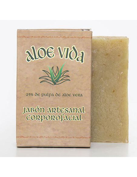Jabón Artesanal Corpofacial de Aloe Vera Aloe Vida - 100 gr.