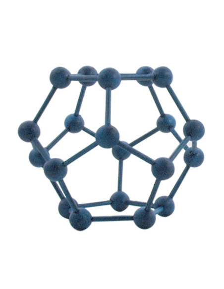 Dodecaedro de Madera Azul Marino