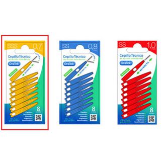 Cepillo Interdental Retractil 0.7 mm. Oratek - 8 unidades