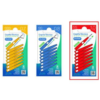 Cepillo Interdental Retractil 1 mm. Oratek - 8 unidades