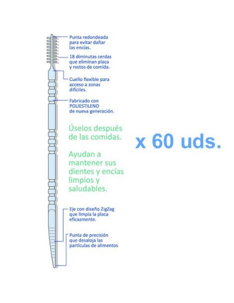 Palillos Técnicos Interdentales Oratek - 60 unidades