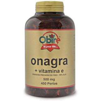 Aceite de Onagra + Vitamina E Obire - 450 perlas
