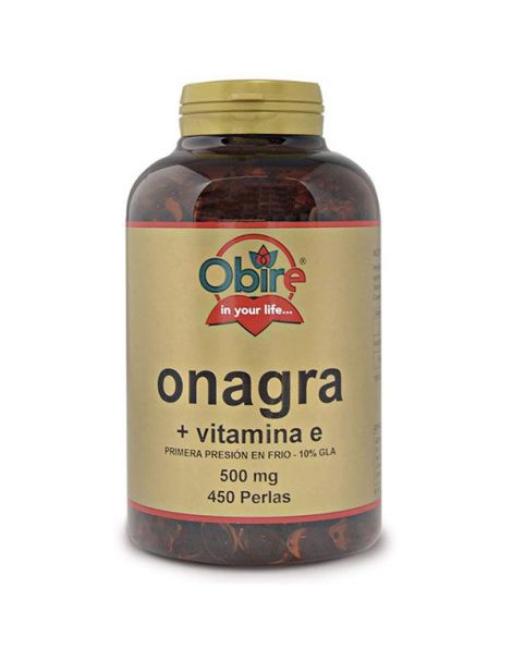 Aceite de Onagra + Vitamina E Obire - 450 perlas
