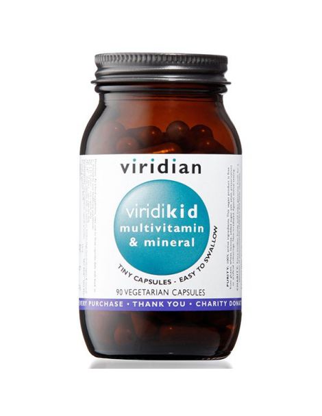 Viridikid Multivitaminas y Minerales Viridian - 90 cápsulas