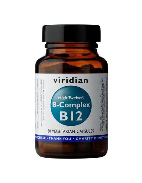 High Twelve B12 con B-Complex Viridian - 30 cápsulas