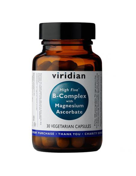 High Five B-Complex con Abscorbato de Magnesio Viridian - 30 cápsulas