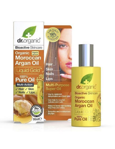 Aceite Puro de Argán Marroquí Dr. Organic - 50 ml.