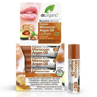 Bálsamo Labial con Aceite de Argán Marroquí Dr. Organic - 5,7 ml.