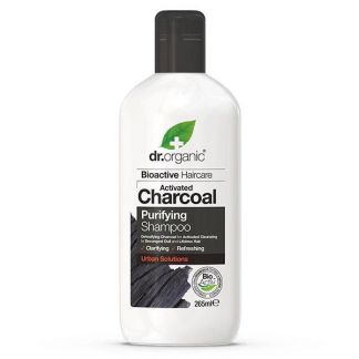 Champú con Carbón Activado Dr. Organic - 265 ml.