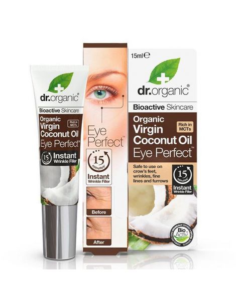 Contorno de Ojos con Aceite de Coco Dr. Organic - 15 ml.