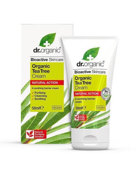 Crema Antiséptica con Árbol del Té Dr. Organic - 50 ml.