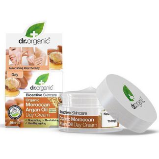 Crema de Día con Aceite de Argán Marroquí Dr. Organic - 50 ml.