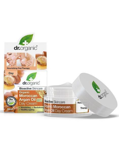 Crema de Día con Aceite de Argán Marroquí Dr. Organic - 50 ml.