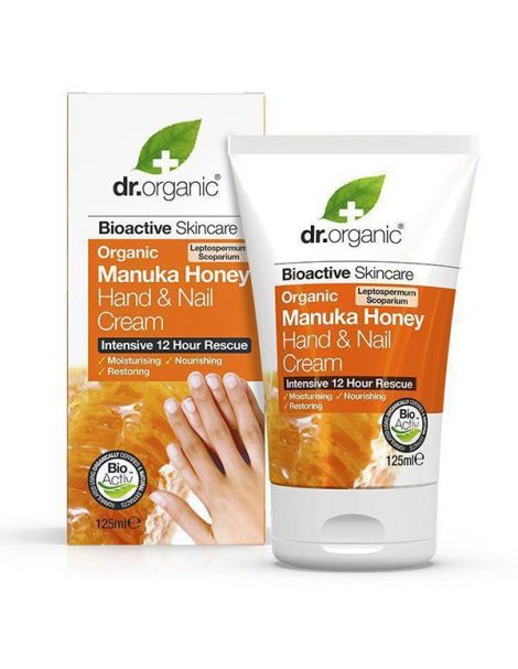 Crema de Manos y Uñas con Miel de Manuka Dr. Organic - 125 ml.