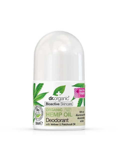 Desodorante con Aceite de Cáñamo Dr. Organic - 50 ml.
