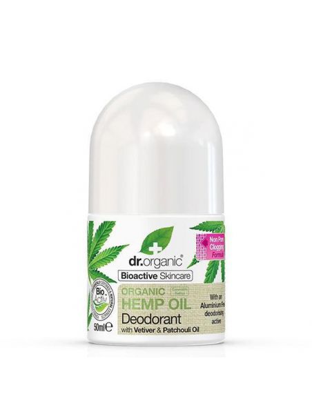 Desodorante con Aceite de Cáñamo Dr. Organic - 50 ml.