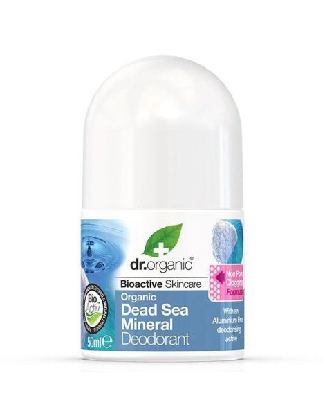 Desodorante con Minerales del Mar Muerto Dr. Organic - 50 ml.