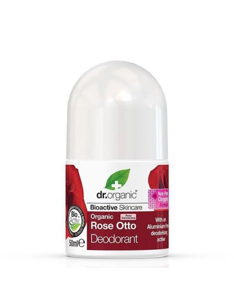 Desodorante con Rosa de Damasco Dr. Organic - 50 ml.