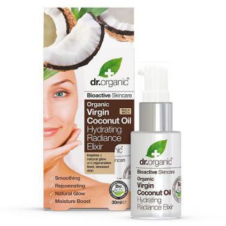 Elixir Hidratante con Aceite de Coco Dr. Organic - 30 ml.