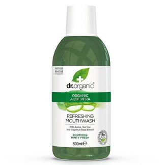 Enjuague Bucal con Aloe Vera Dr. Organic - 500 ml.