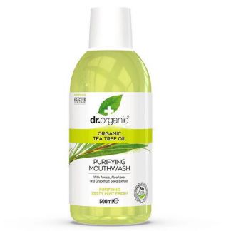 Enjuague Bucal con Árbol del Té Dr. Organic - 500 ml.