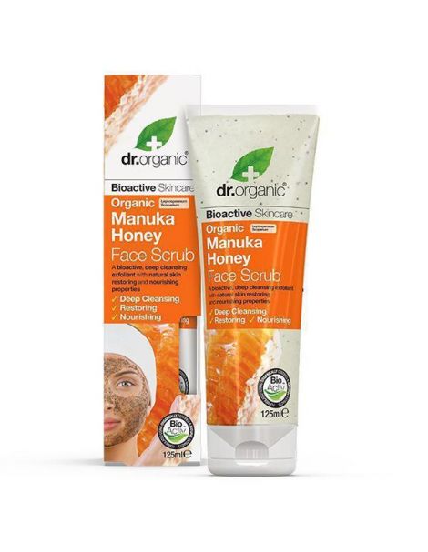 Exfoliante Facial con Miel de Manuka Dr. Organic - 125 ml.