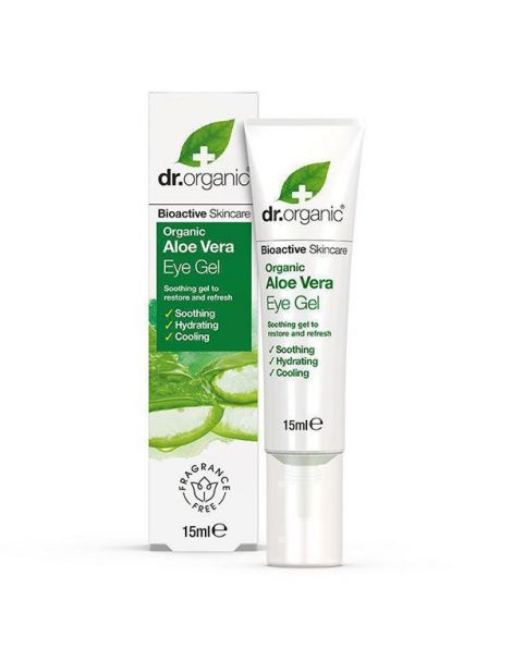 Gel Contorno de Ojos de Aloe Vera Dr. Organic - 15 ml.