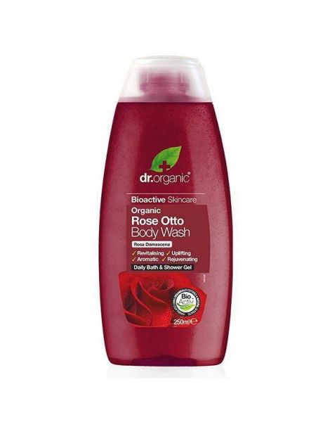 Gel de Ducha con Rosa de Damasco Dr. Organic - 250 ml.