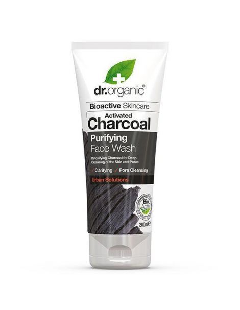 Limpiador Facial de Carbón Activado Dr. Organic - 200 ml.