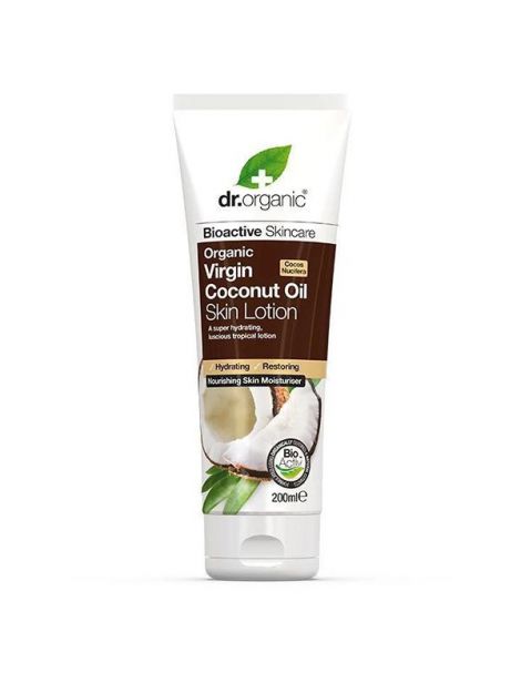 Loción Corporal con Aceite de Coco Dr. Organic - 200 ml.