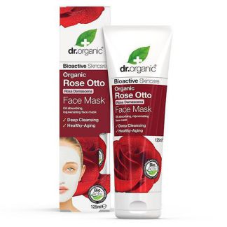 Mascarilla Facial con Rosa de Damasco Dr. Organic - 125 ml.