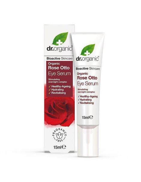 Sérum Contorno de Ojos Rosa de Damasco Dr. Organic - 15 ml.