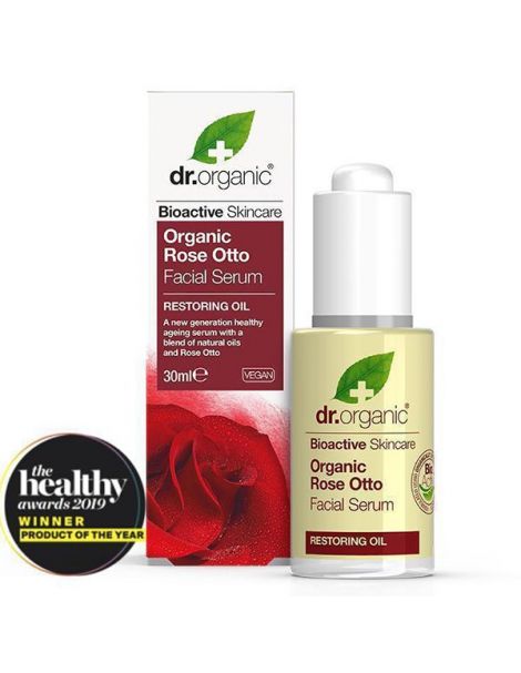 Sérum Facial Rosa de Damasco Dr. Organic - 30 ml.