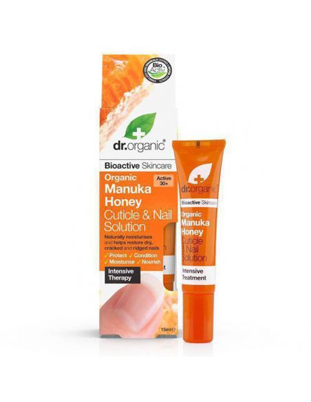 Solución para Uñas y Cutículas con Miel de Manuka Dr. Organic - 15 ml.