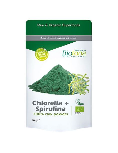 Chlorella Spirulina Bio Biotona - 200 gramos