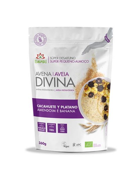 Avena Divina Cacahuete-Plátano Bio Iswari - 360 gramos
