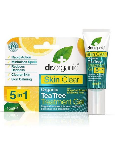 Skin Clear Tratamiento en Gel 5 en 1 Dr. Organic - 10 ml.
