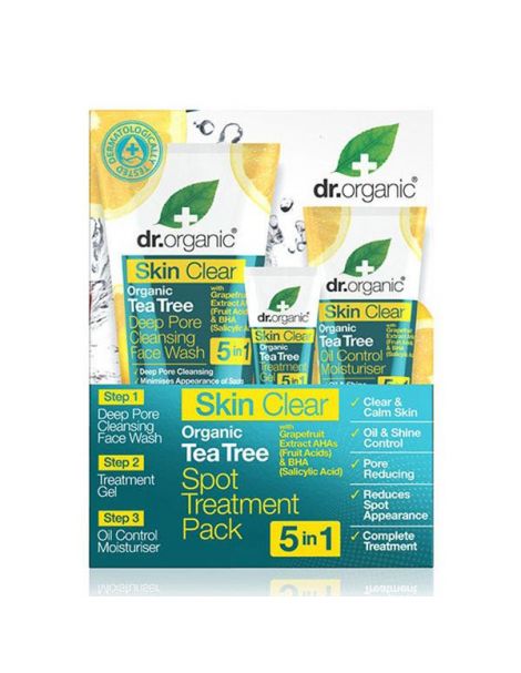 Skin Clear Set de Tratamiento Facial 5 en 1 Dr. Organic