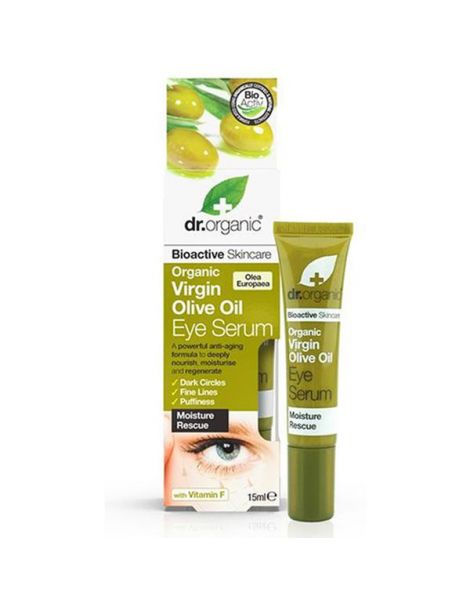 Sérum Contorno de Ojos con Aceite de Oliva Virgen Dr. Organic - 15 ml.