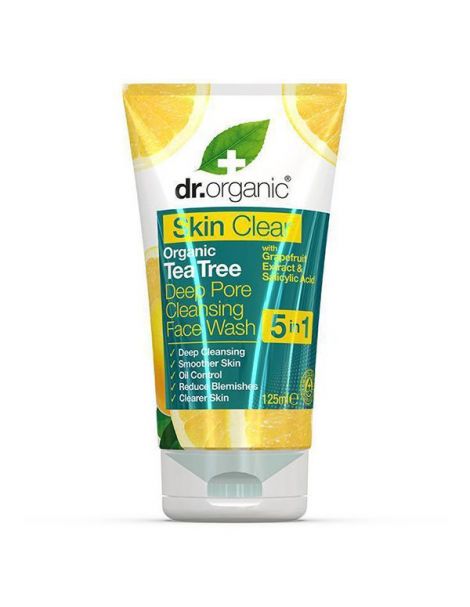 Skin Clear Limpiador Facial del Poro 5 en 1 Dr. Organic - 125 ml.