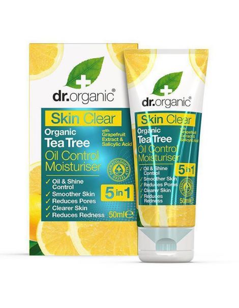 Skin Clear Crema Control de Aceite 5 en 1 Dr. Organic - 50 ml.